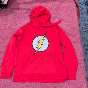 The Flash DC fleece hoodie sweater with Lightning Bolt